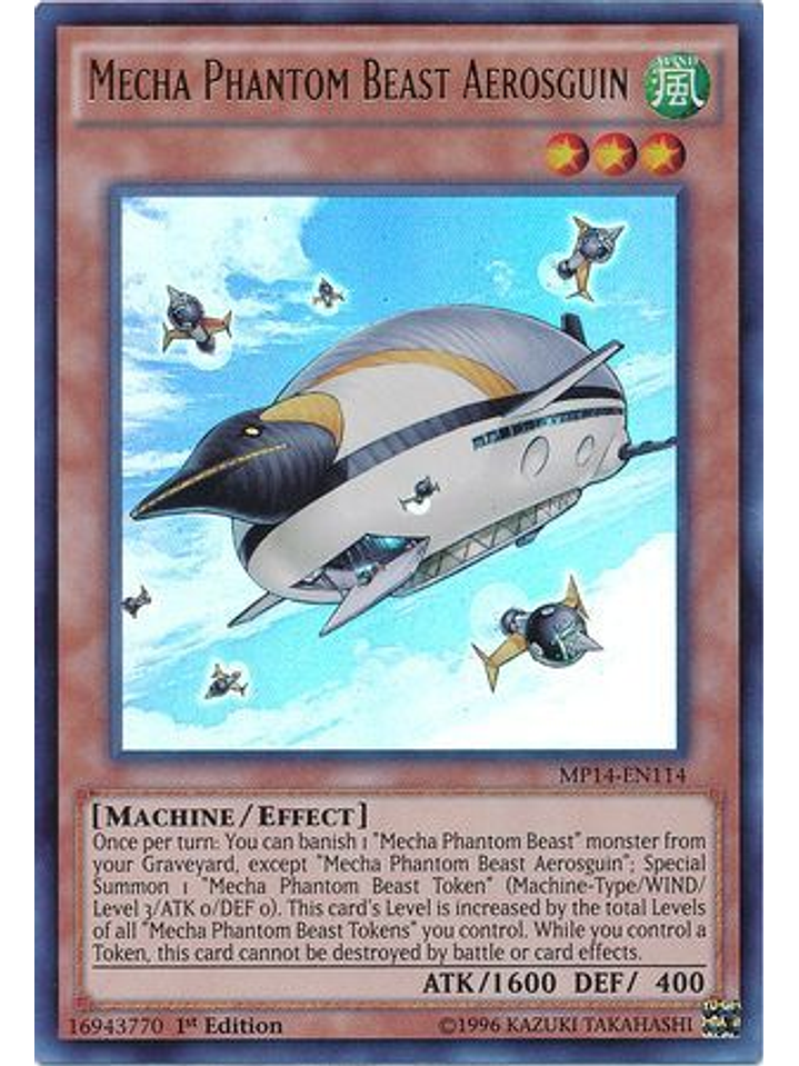Mecha Phantom Beast Aerosguin - MP14-EN114 - Ultra Rare 1st Edition 1
