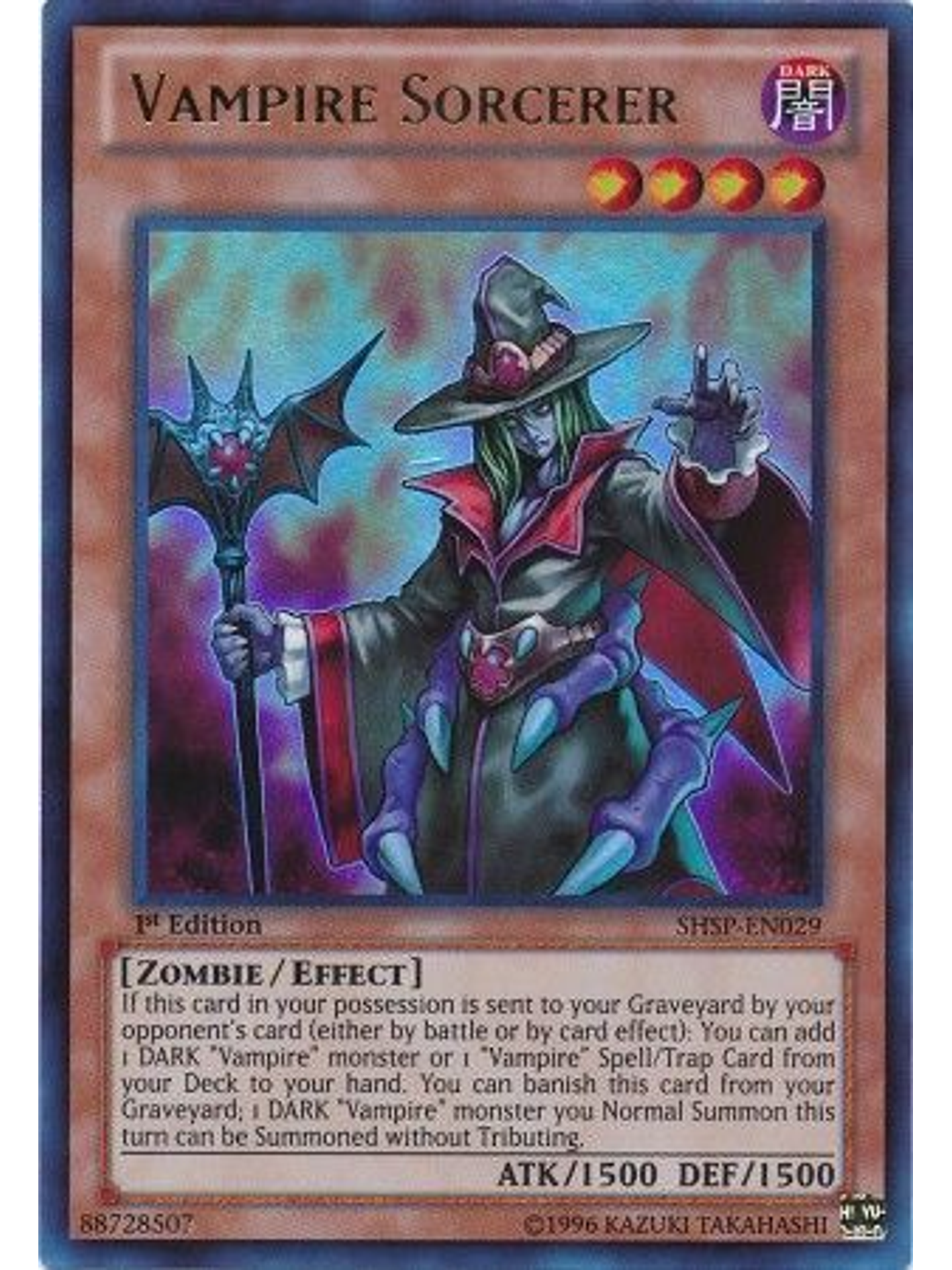 Vampire Sorcerer - SHSP-EN029 - Ultra Rare 1st Edition 1