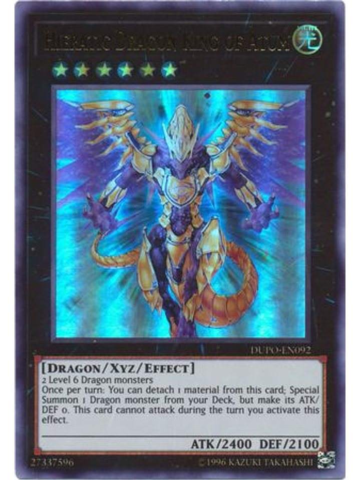 Hieratic Dragon King of Atum - DUPO-EN092 - Ultra Rare Unlimited 1