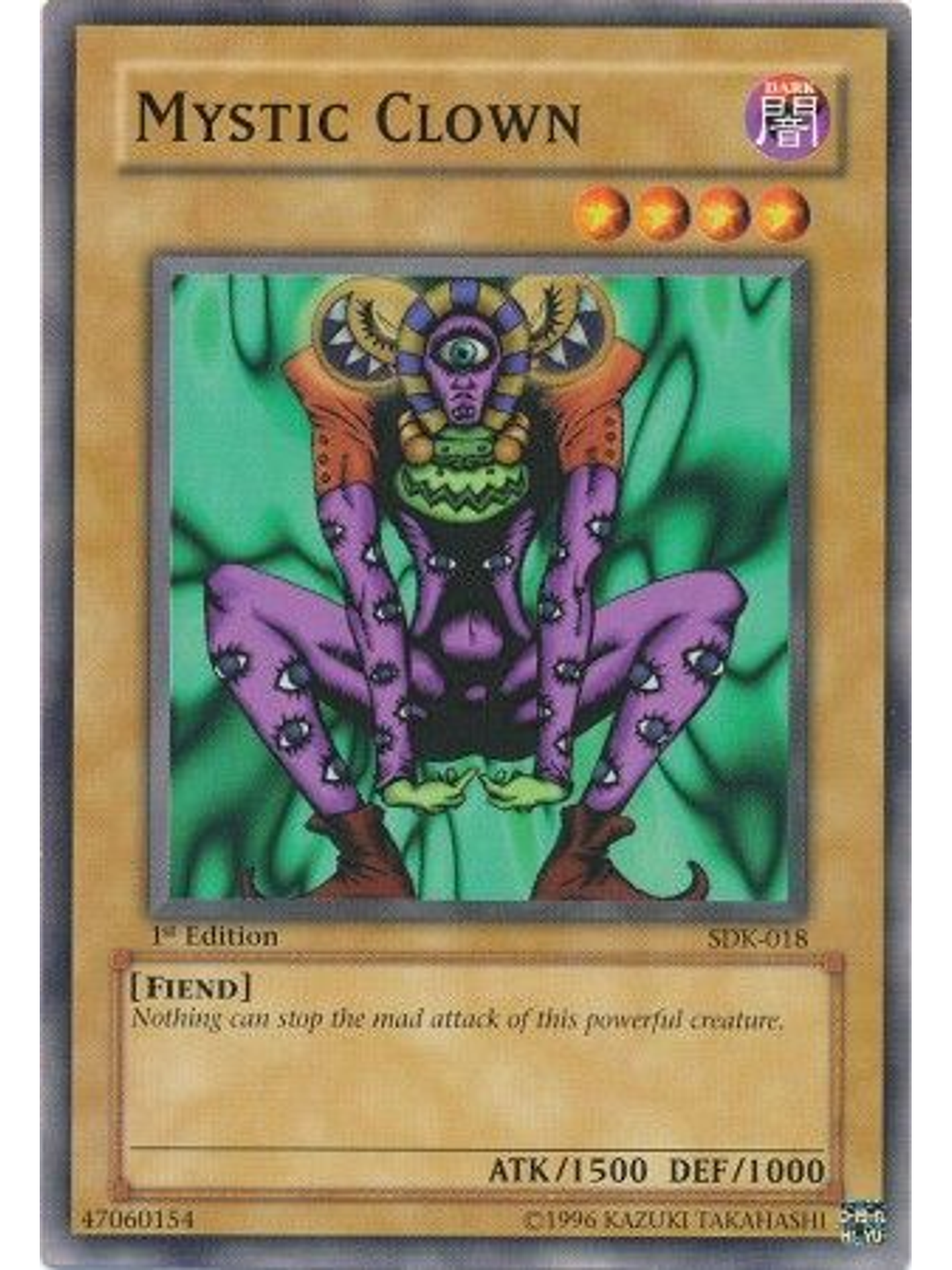 Mystic Clown - SDK-018 - Common 1st Edition 1