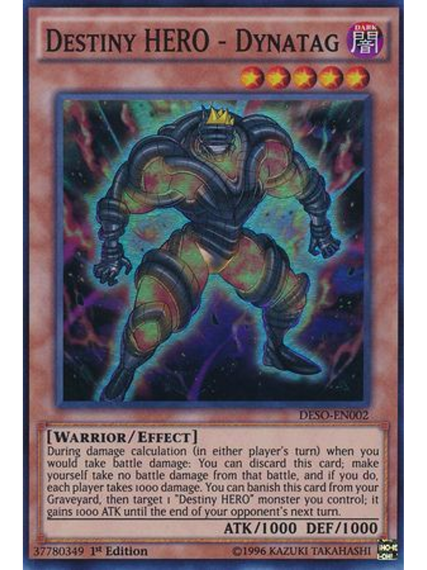 Destiny HERO - Dynatag - DESO-EN002 - Super Rare 1st Edition 1