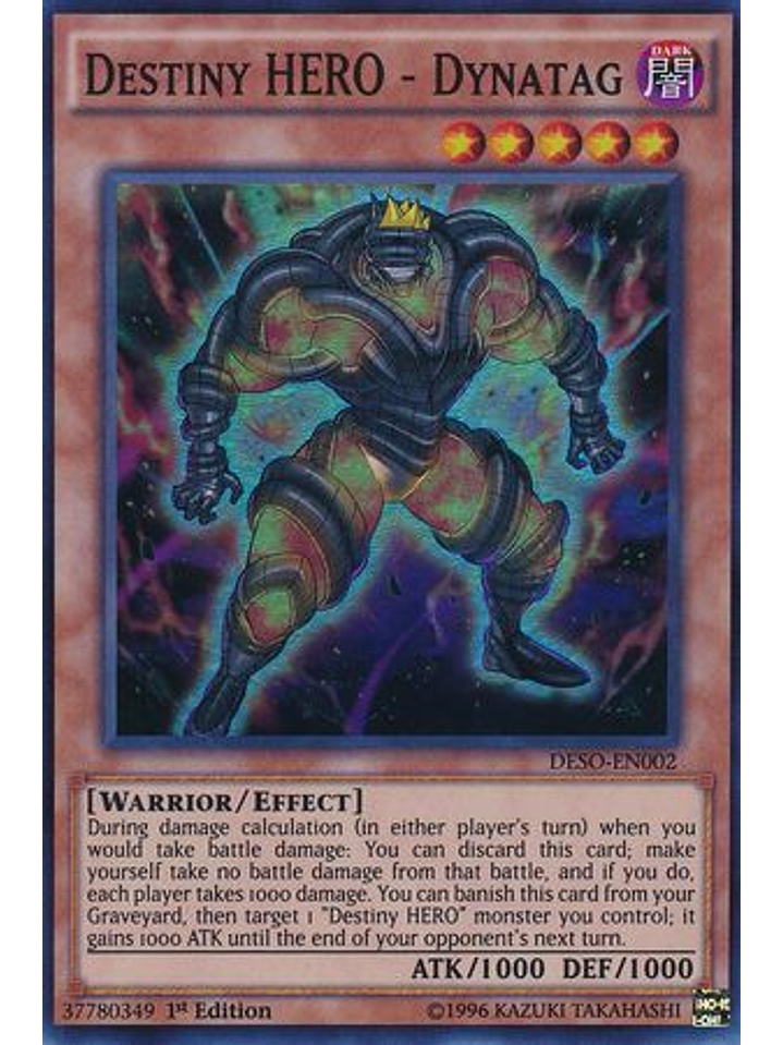 Destiny HERO - Dynatag - DESO-EN002 - Super Rare 1st Edition 1