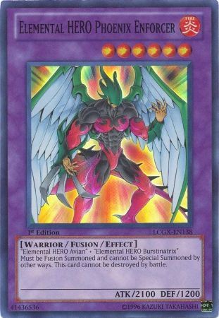 Elemental Hero Phoenix Enforcer - LCGX-EN138 - Super Rare 1st Edition