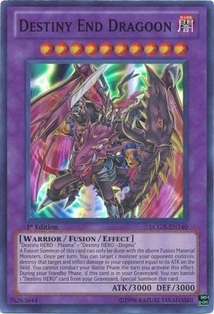 Destiny End Dragoon - LCGX-EN140 - Super Rare 1st Edition