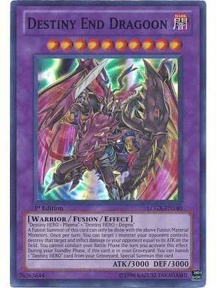 Destiny End Dragoon - LCGX-EN140 - Super Rare 1st Edition