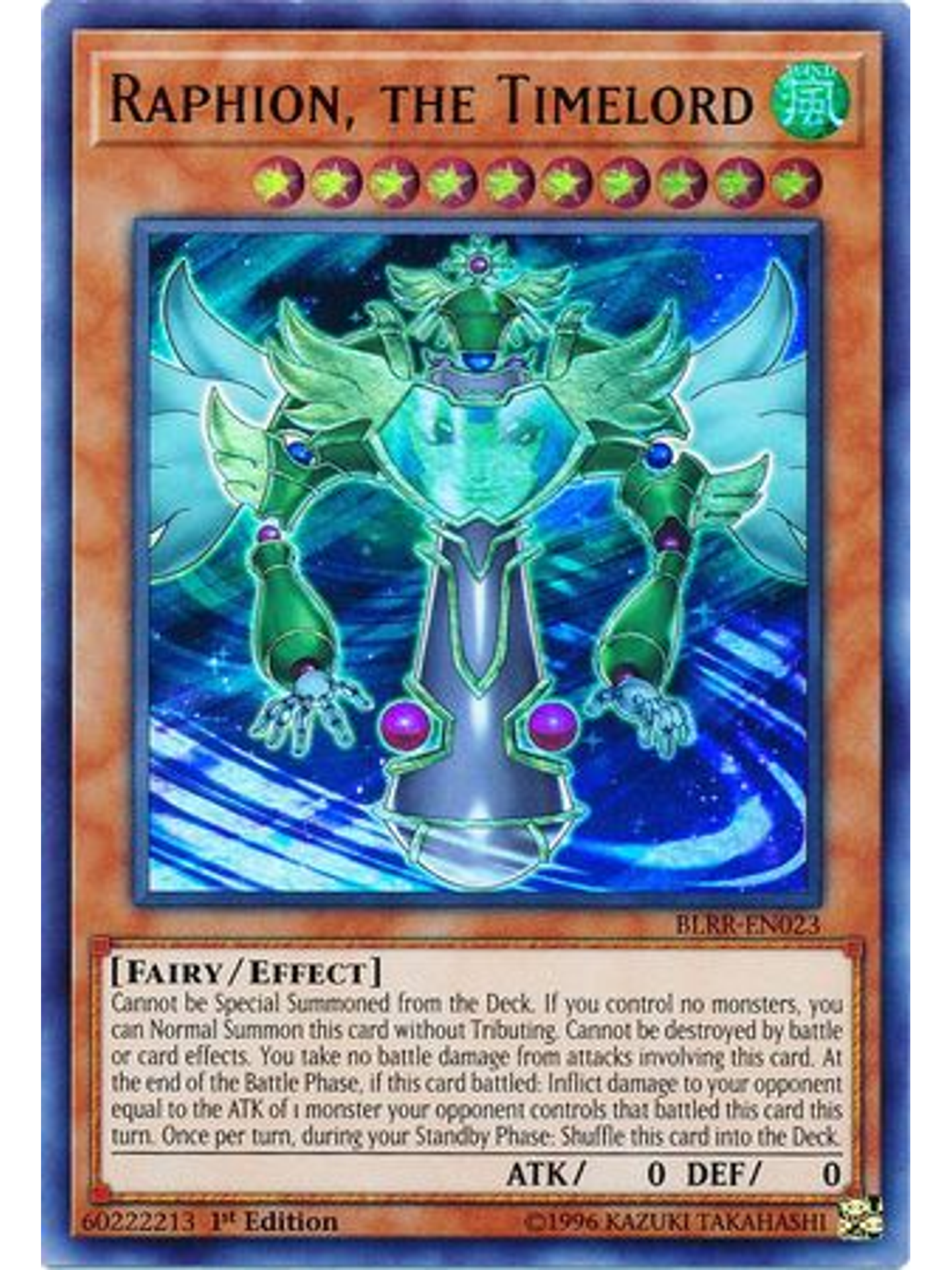 Raphion, the Timelord - BLRR-EN023 - Ultra Rare 1st Edition 1