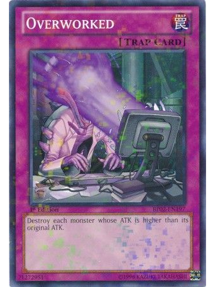 Overworked - BP02-EN197 - Mosaic Rare 1st Edition 1