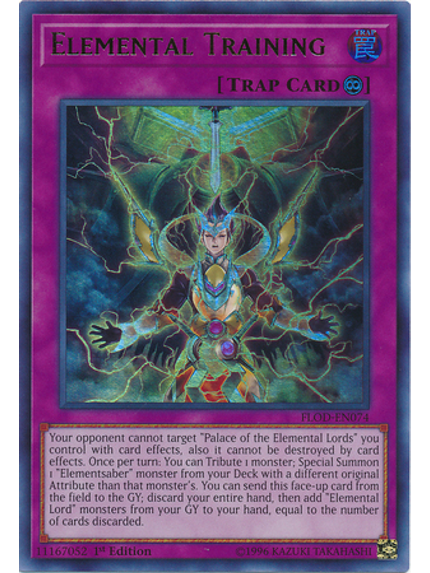 Elemental Training - FLOD-EN074 - Ultra Rare 1st Edition 1