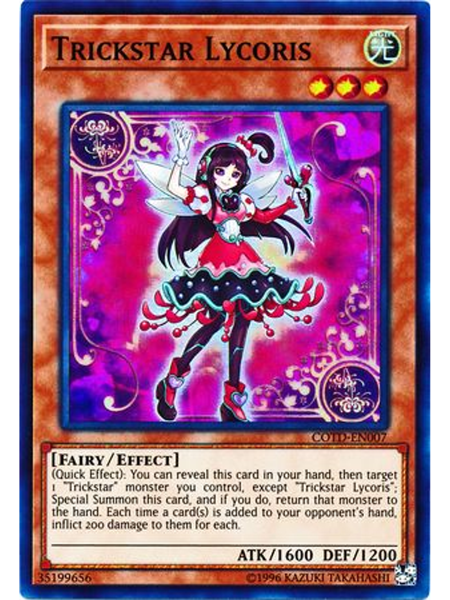 Trickstar Lycoris - COTD-EN007 - Super Rare Unlimited 1