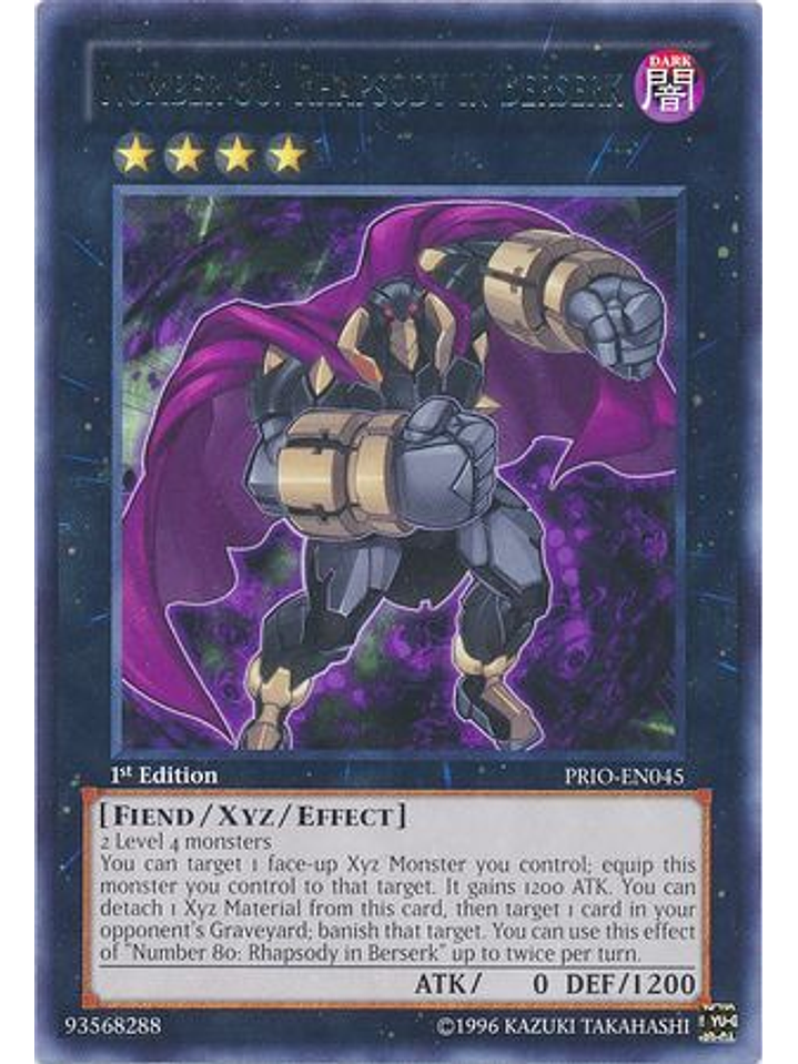Number 80: Rhapsody In Berserk - prio-en045 - Rare 1st Edition 1