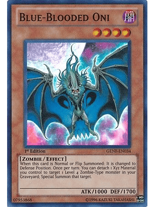 Blue-Blooded Oni - GENF-EN034 - Super Rare 1st Edition