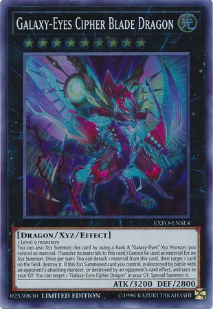 Galaxy-Eyes Cipher Blade Dragon - EXFO-ENSE4 - Super Rare Limited Edition