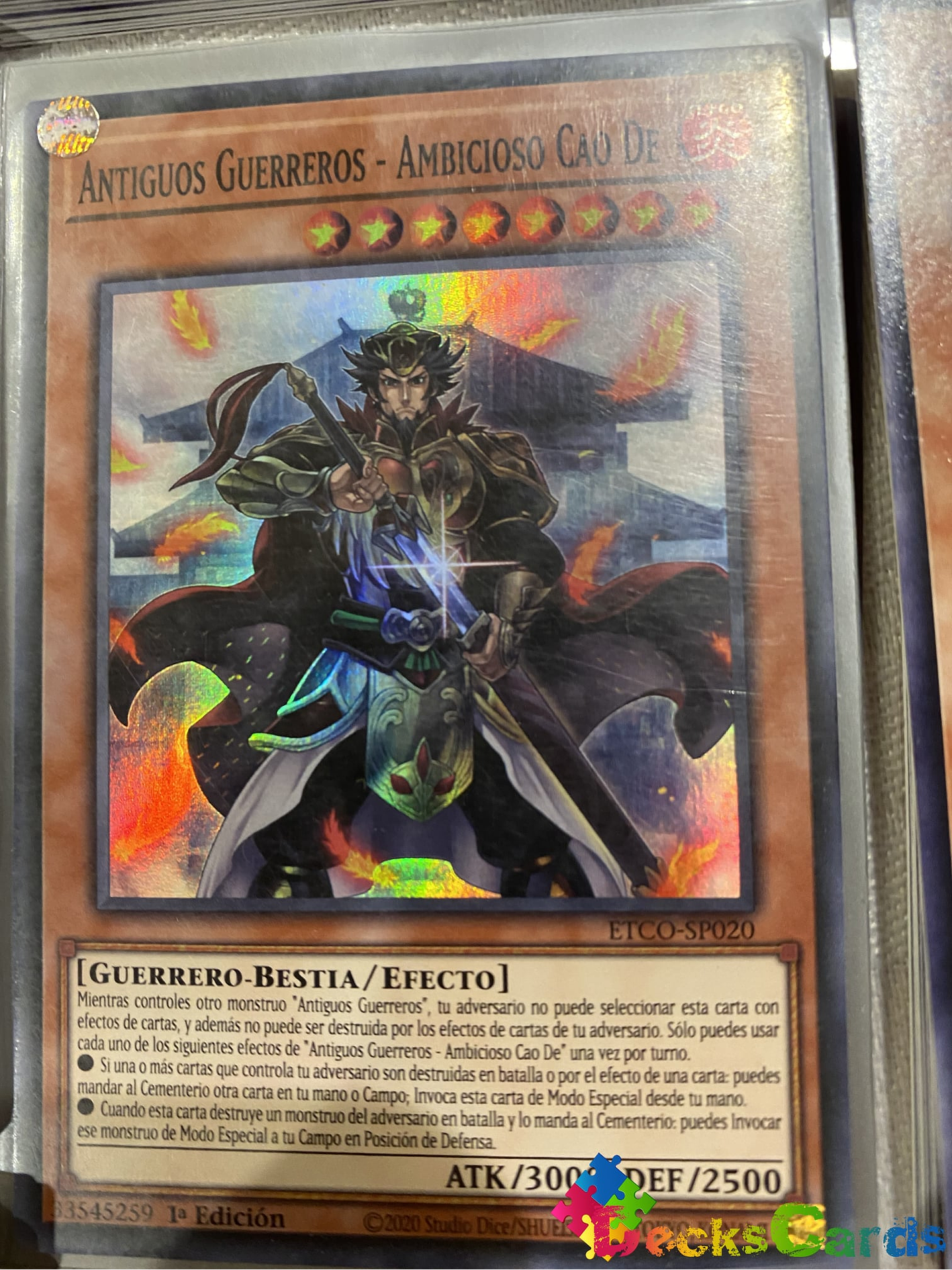 Ancient Warriors - Ambitious Cao De - ETCO-EN020 - Super Rare 1st Edition 1