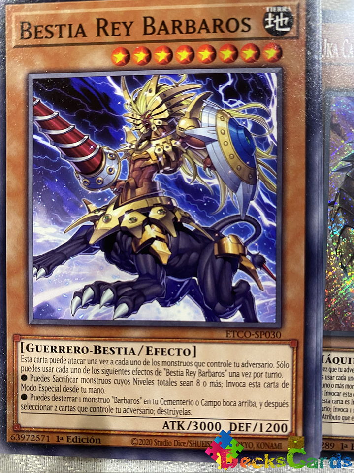 King Beast Barbaros - ETCO-EN030 - Common 1st Edition 1