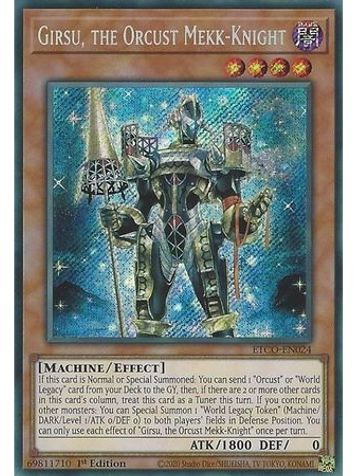 Girsu, the Orcust Mekk-Knight - ETCO-EN024 - Secret Rare 1st Edition 1