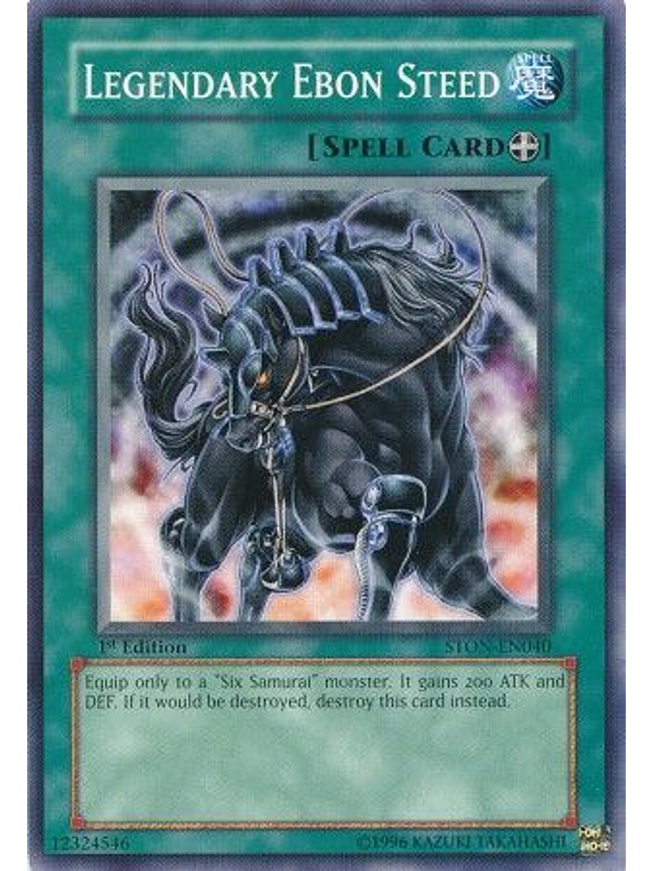 Legendary Ebon Steed - STON-EN040 - Common 1st Edition 1