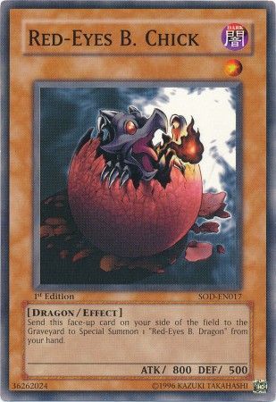 Red-Eyes B. Chick - SOD-EN017 - Common 1st Edition