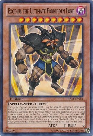 Exodius the Ultimate Forbidden Lord - BP02-EN063 - Common 1st Edition