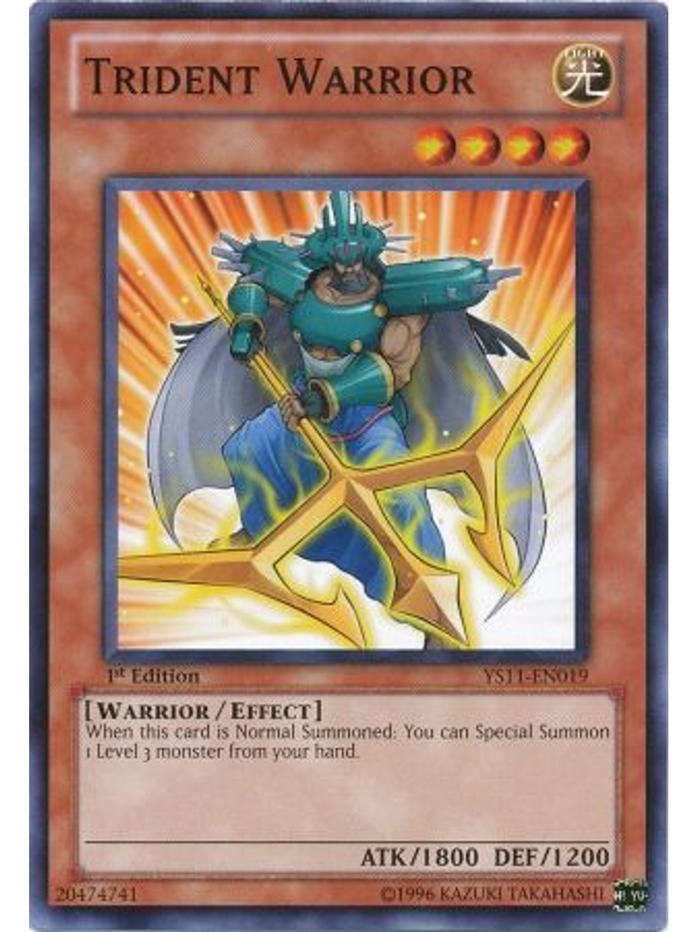 Trident Warrior - YS11-EN019 - Common 1st Edition 1