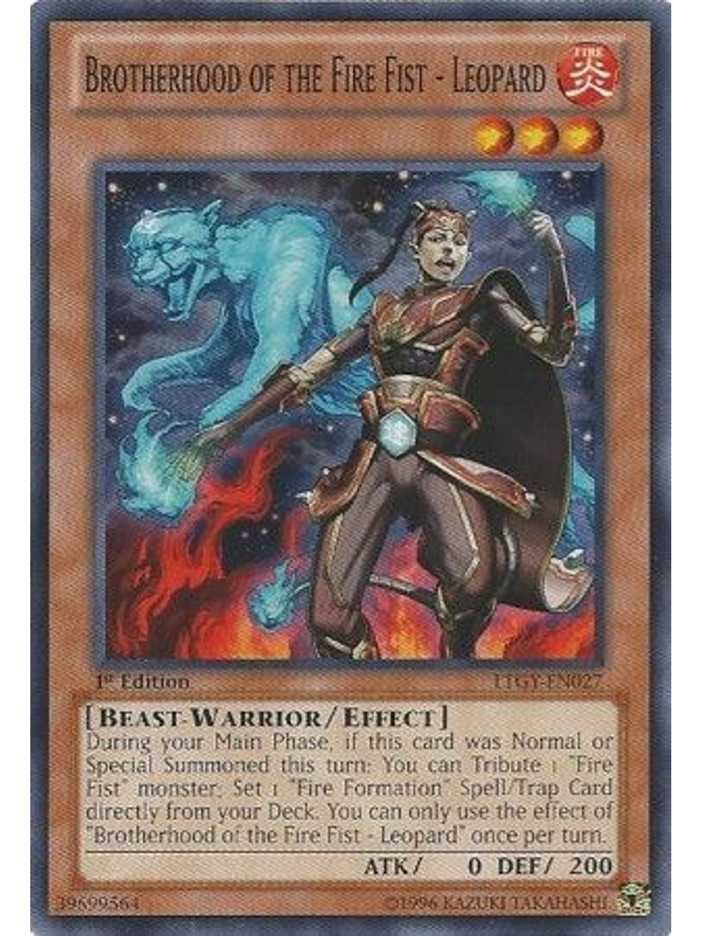 Brotherhood of the Fire Fist - Leopard - LTGY-EN027 - Common 1st Edition 1