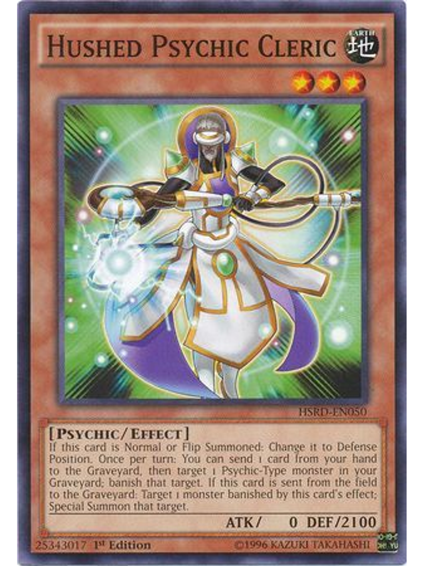 Hushed Psychic Cleric - HSRD-EN050 - Common 1st Edition 1
