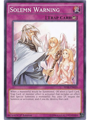 Solemn Warning - SDSE-EN039 - Common 1st Edition