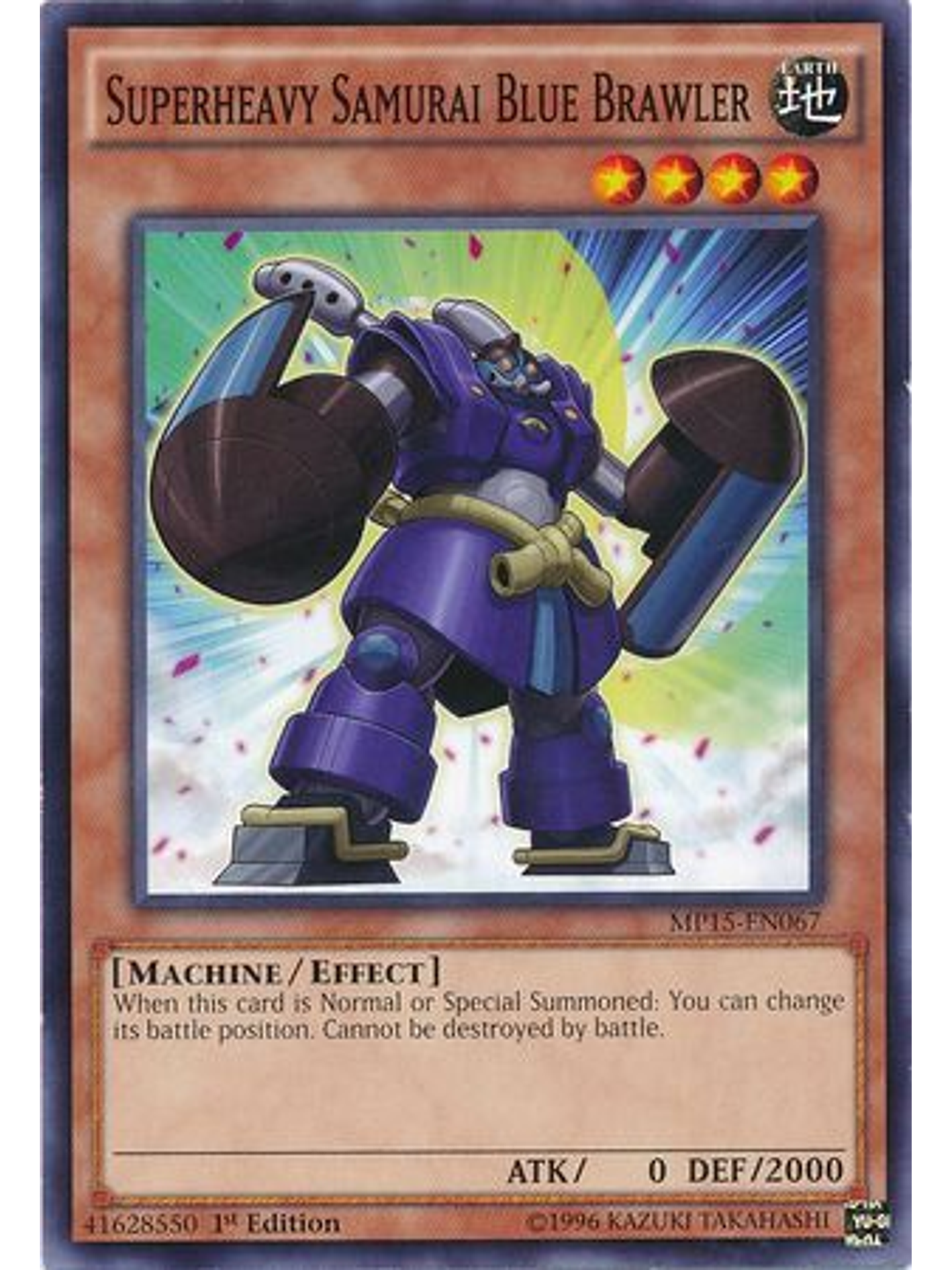 Superheavy Samurai Blue Brawler - MP15-EN067 - Common 1st Edition 1