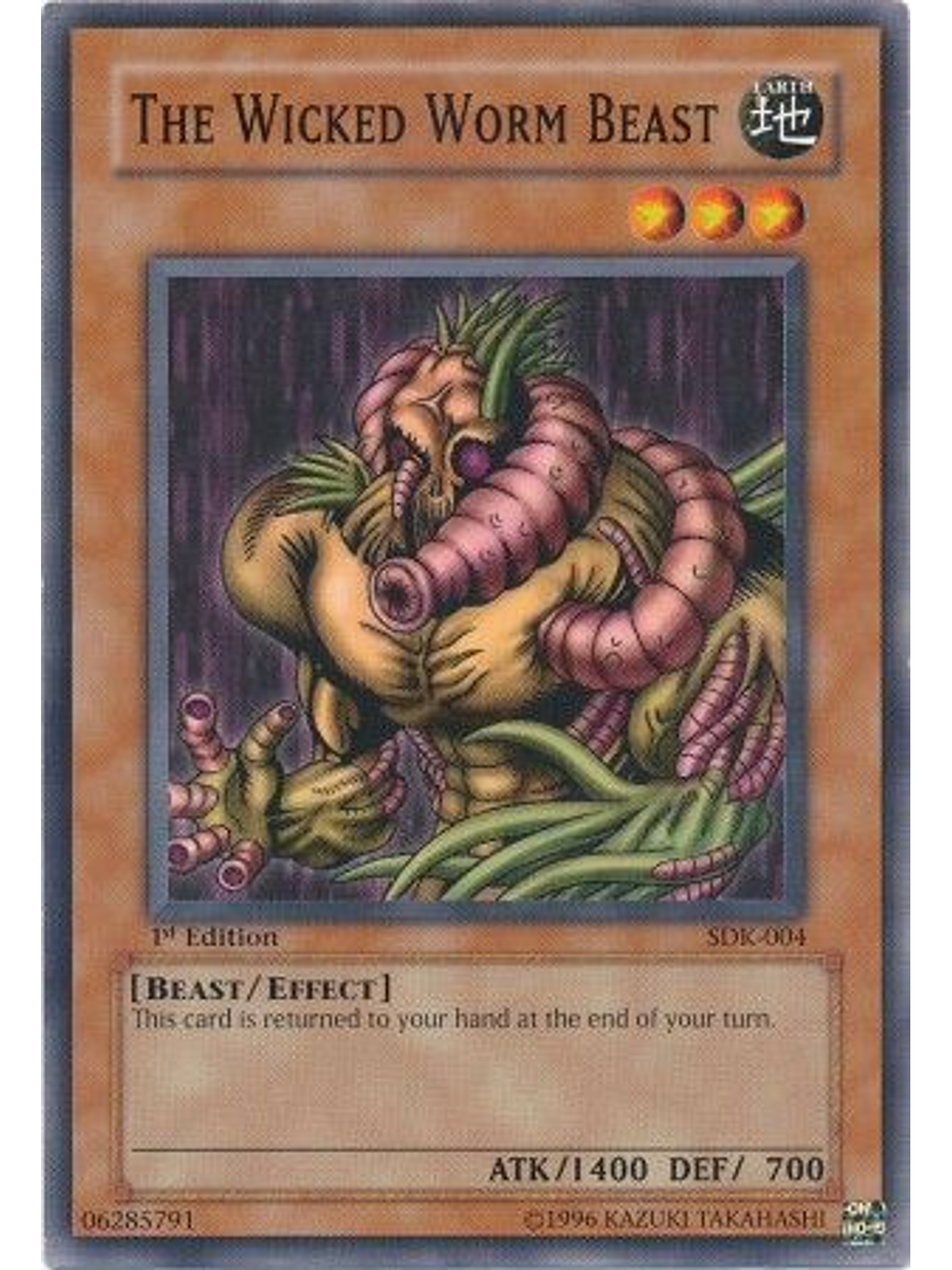 The Wicked Worm Beast - SDK-004 - Common 1st Edition 1