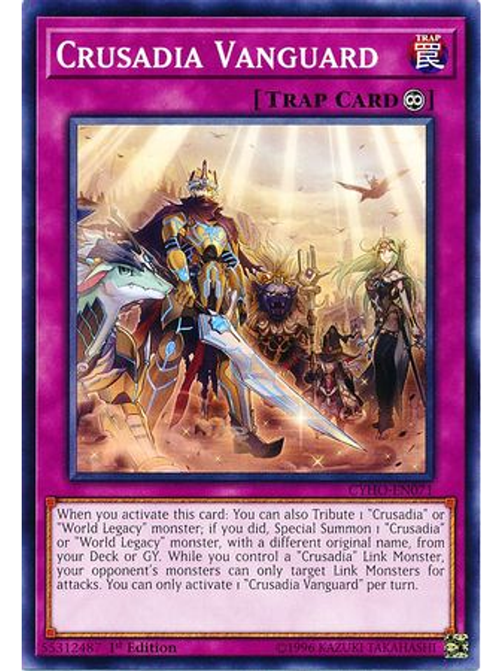 Crusadia Vanguard - CYHO-EN071 - Common 1st Edition 1