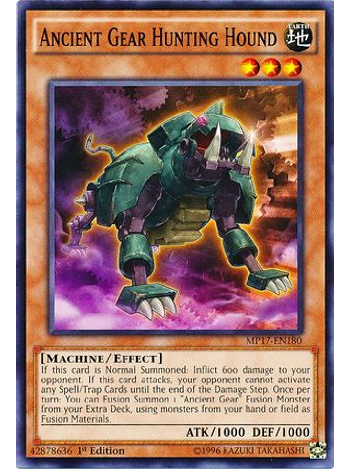 Ancient Gear Hunting Hound - MP17-EN180 - Common 1st Edition 1