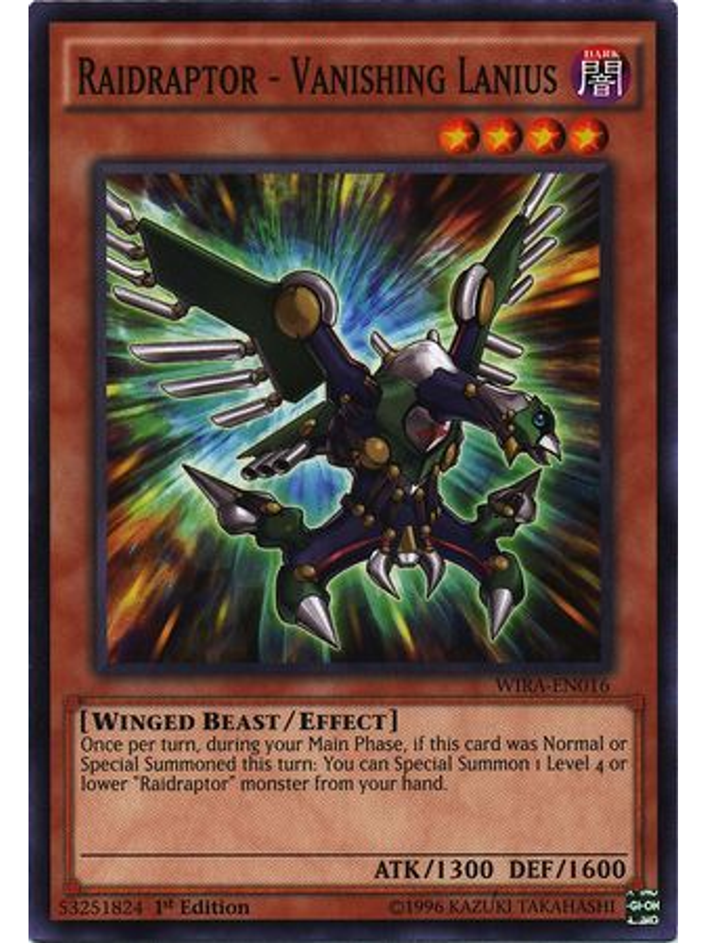 Raidraptor - Vanishing Lanius - WIRA-EN016 - Common 1st Edition 1