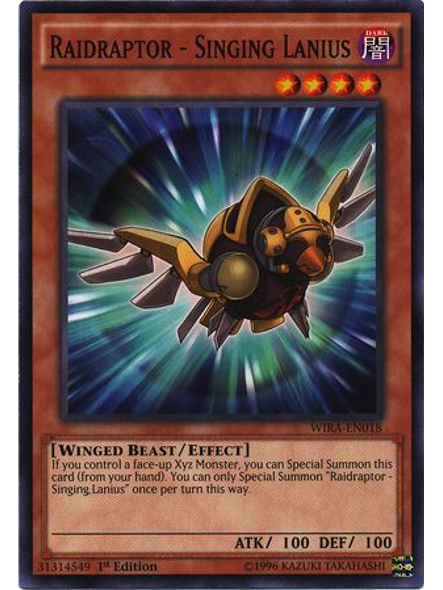 Raidraptor - Singing Lanius - WIRA-EN018 - Common 1st Edition 1