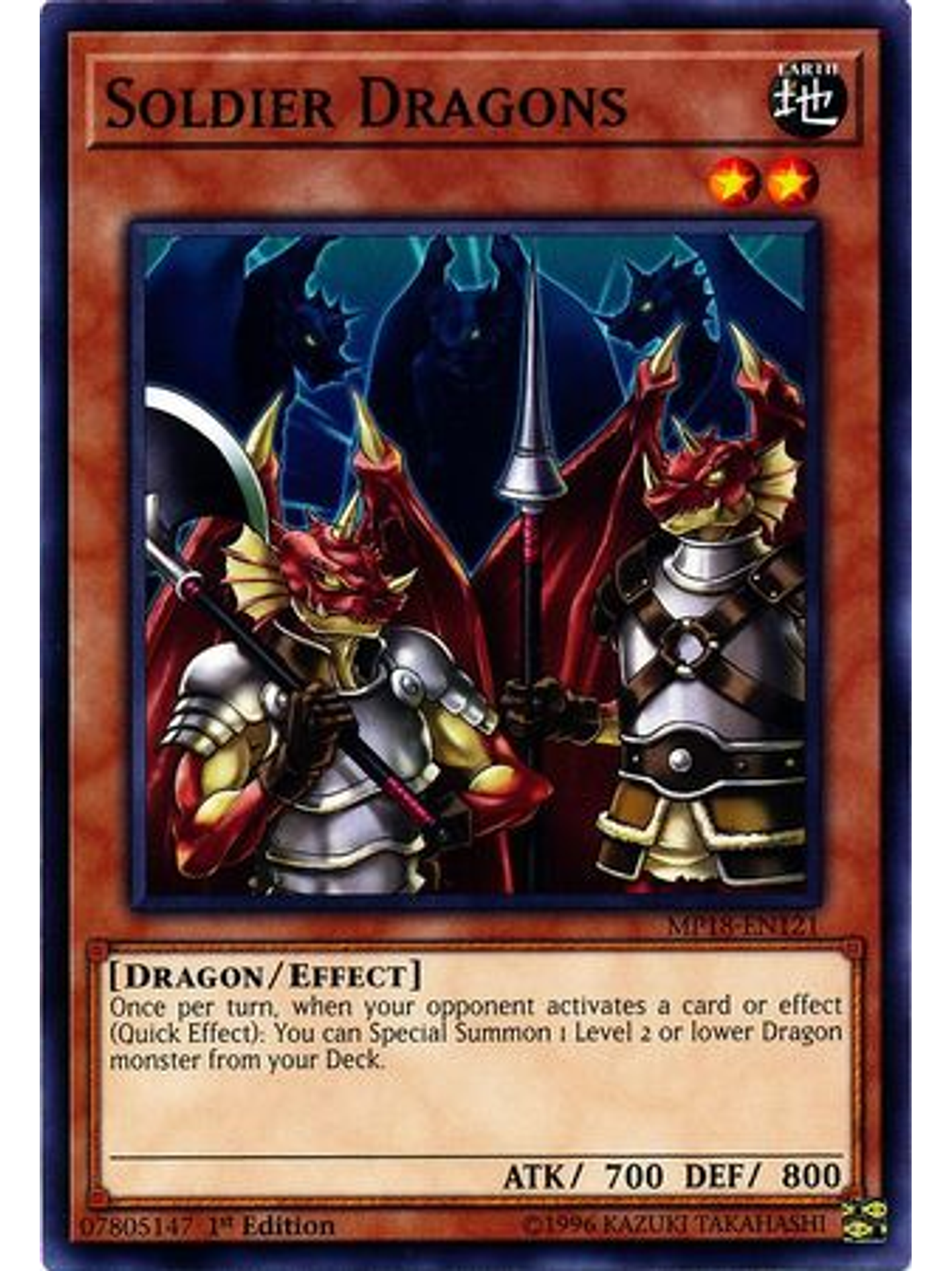 Soldier Dragons - MP18-EN121 - Common 1st Edition 1