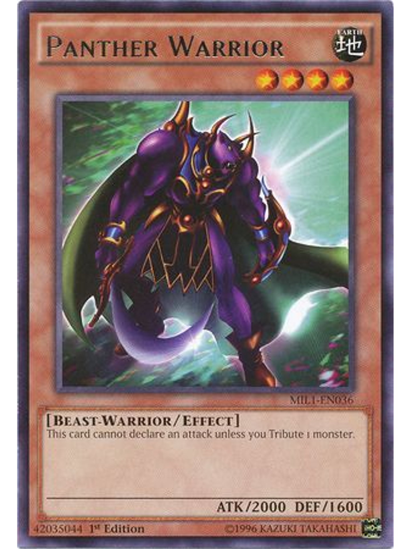 Panther Warrior - MIL1-EN036 - Rare 1st Edition 1