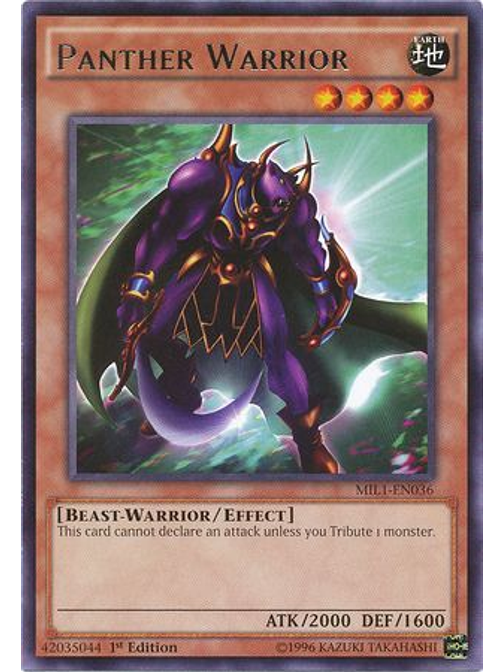 Panther Warrior - MIL1-EN036 - Rare 1st Edition 1