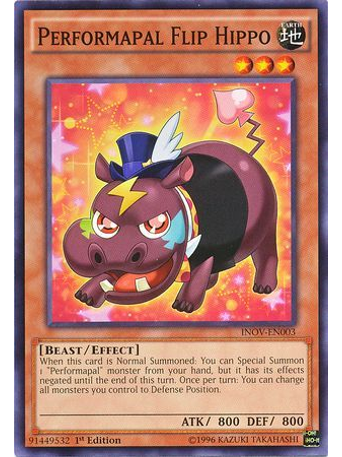 Performapal Flip Hippo - inov-en003 - Common 1st Edition 1