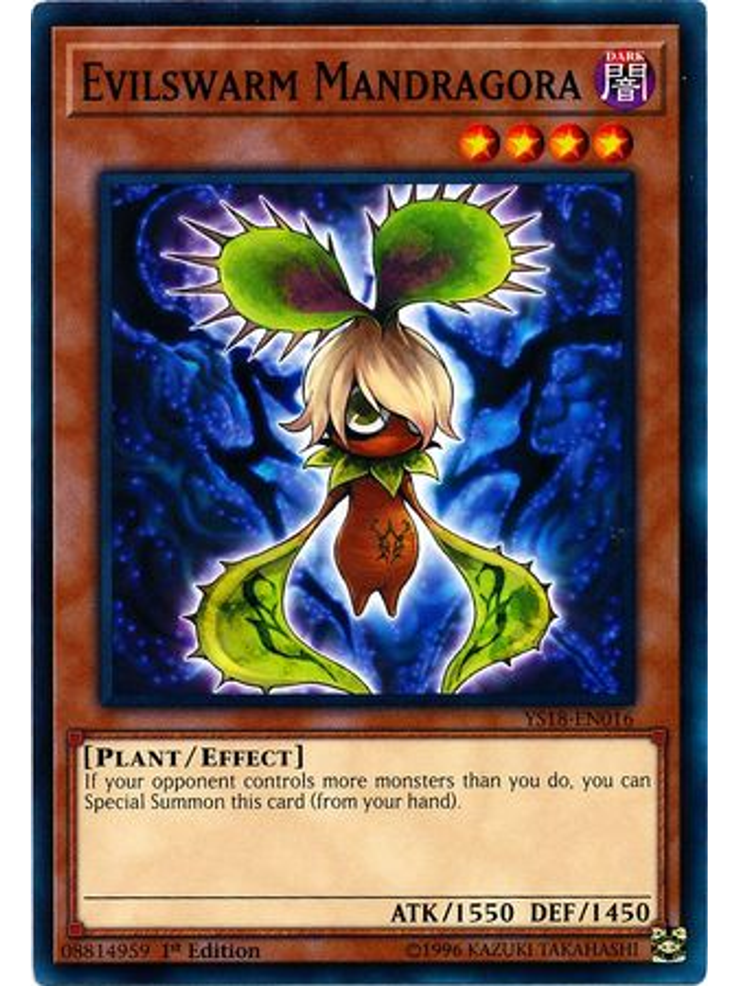 Evilswarm Mandragora - YS18-EN016 - Common 1st Edition 1
