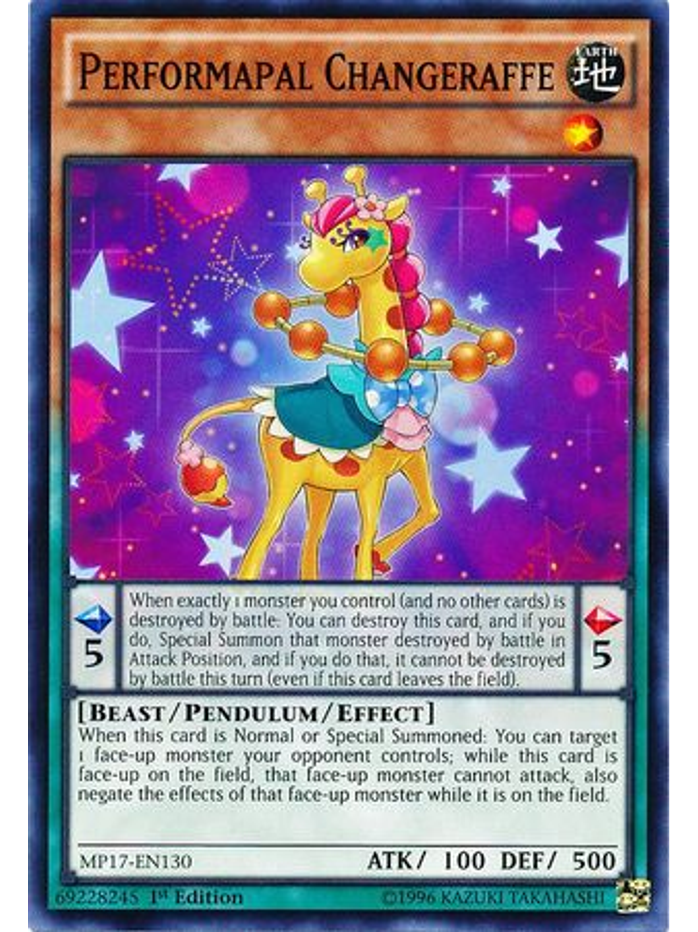 Performapal Changeraffe - MP17-EN130 - Common 1st Edition 1