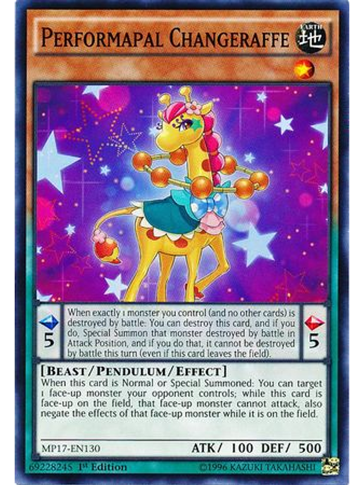 Performapal Changeraffe - MP17-EN130 - Common 1st Edition 1