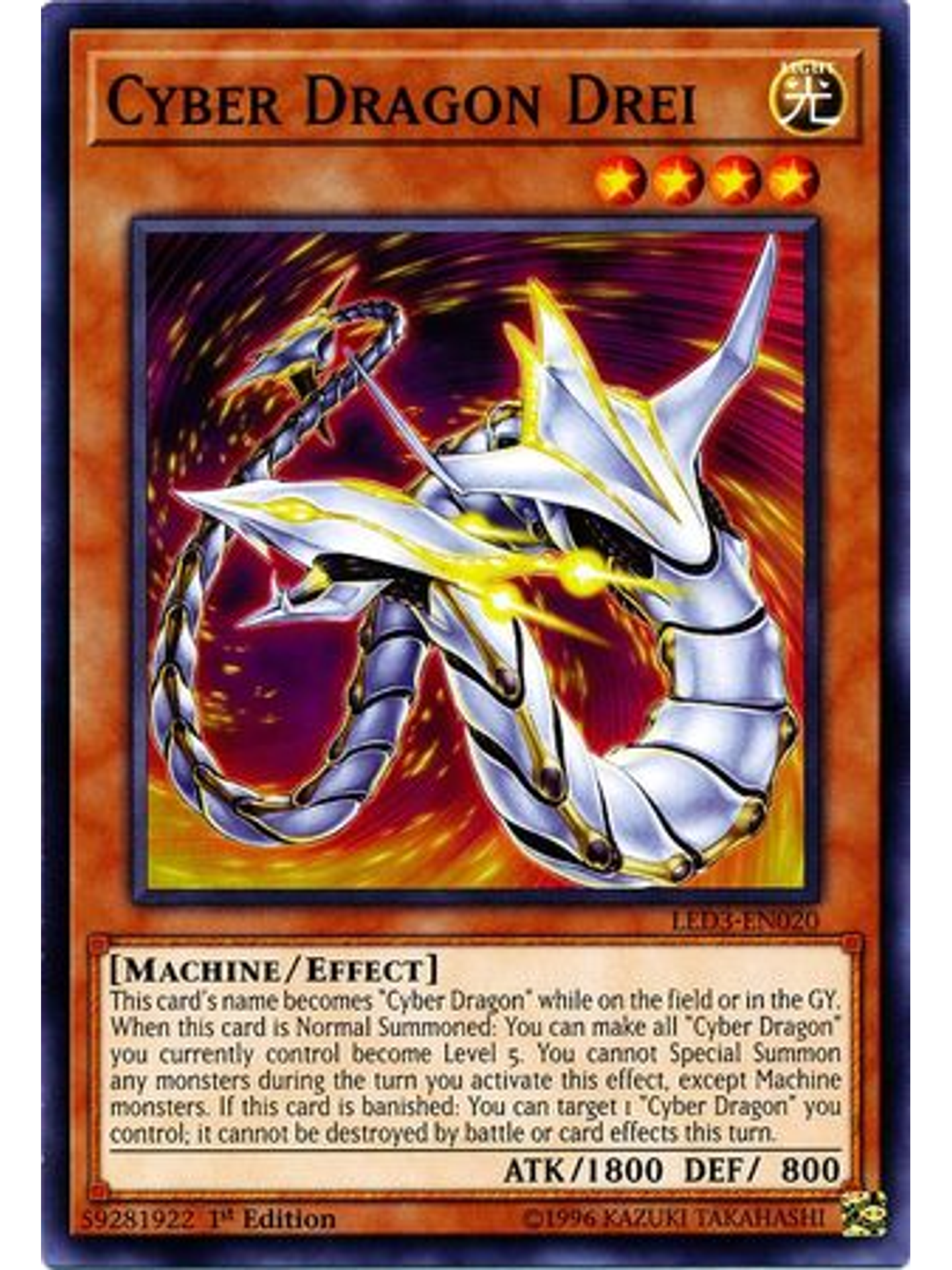 Cyber Dragon Drei - LED3-EN020 - Common 1st Edition 1