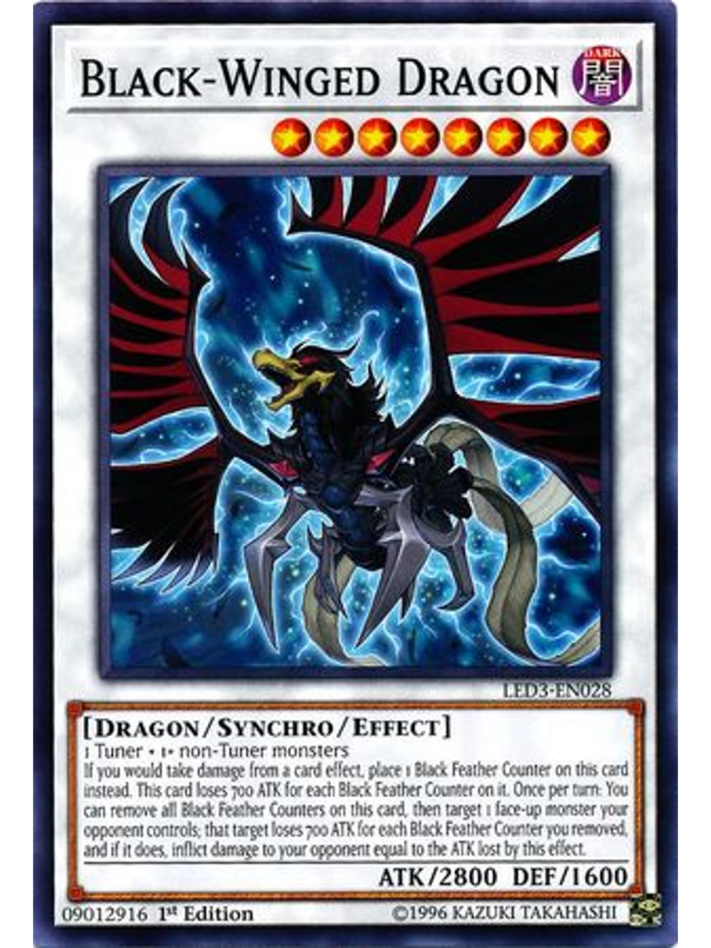 Black-Winged Dragon - LED3-EN028 - Common 1st Edition 1