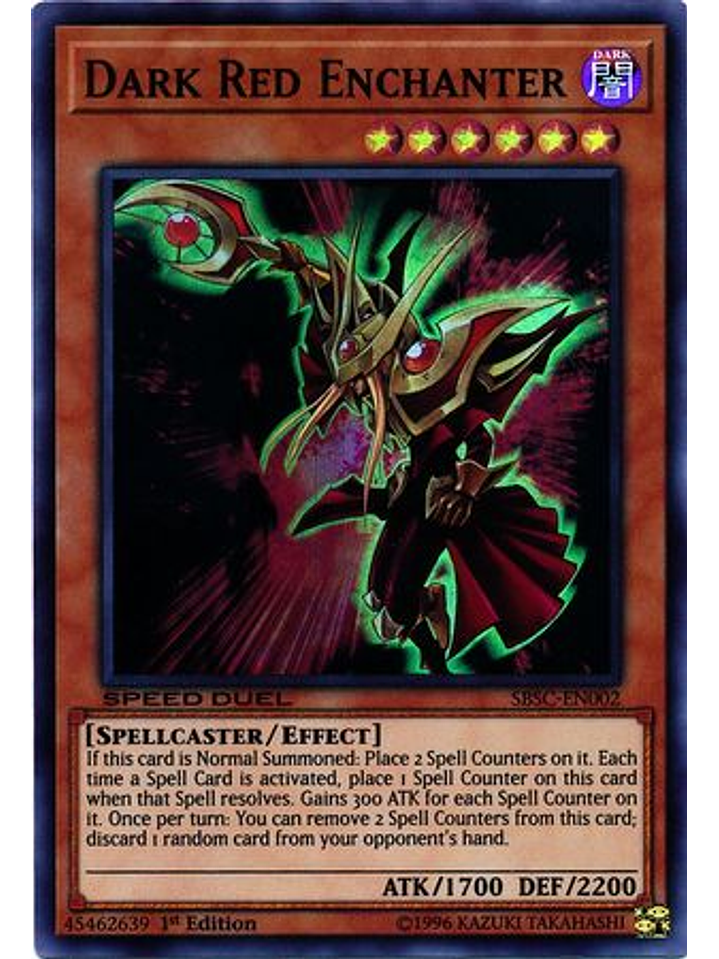 Dark Red Enchanter - SBSC-EN002 - Super Rare 1st Edition 1