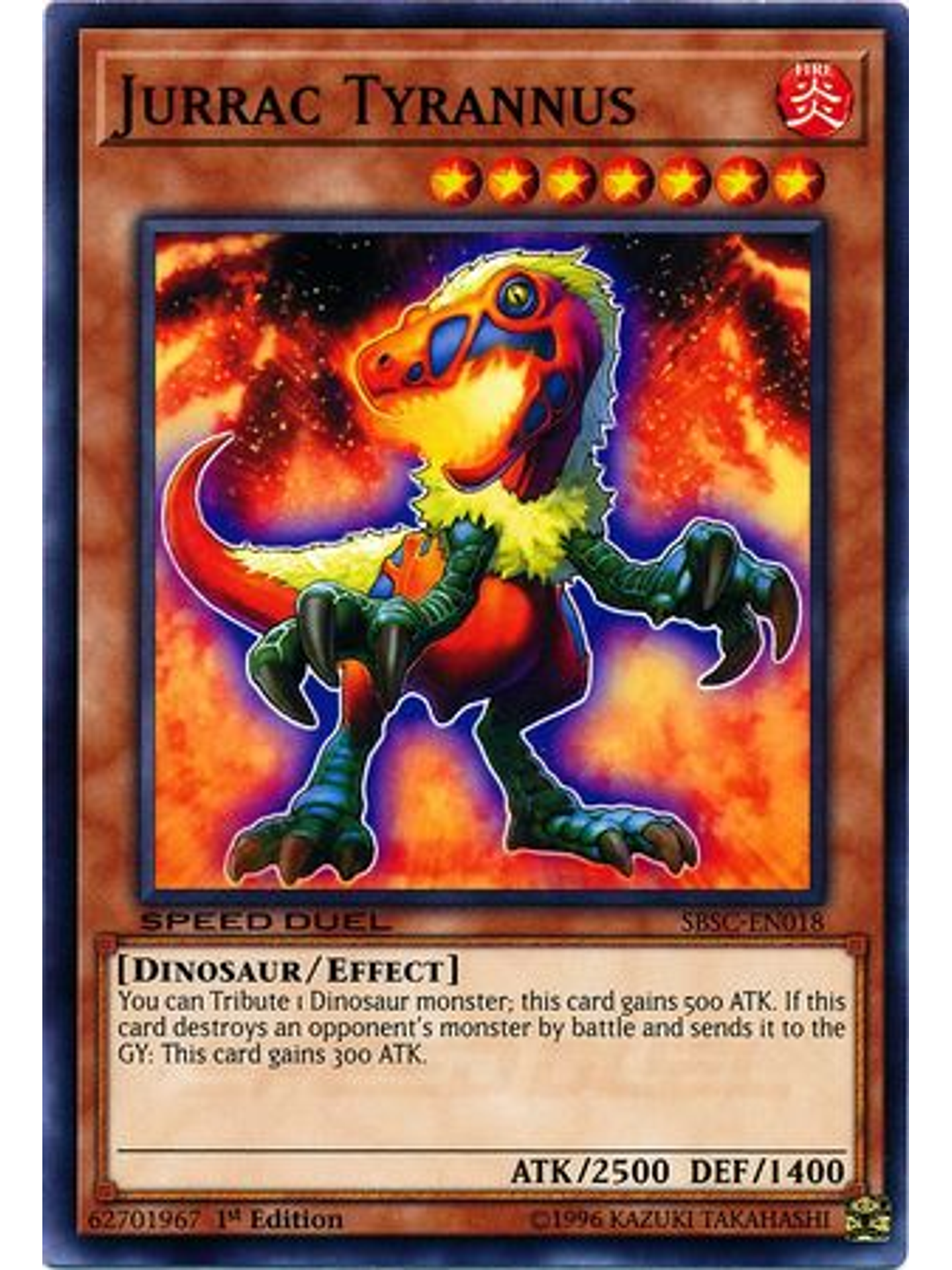 Jurrac Tyrannus - SBSC-EN018 - Common 1st Edition 1