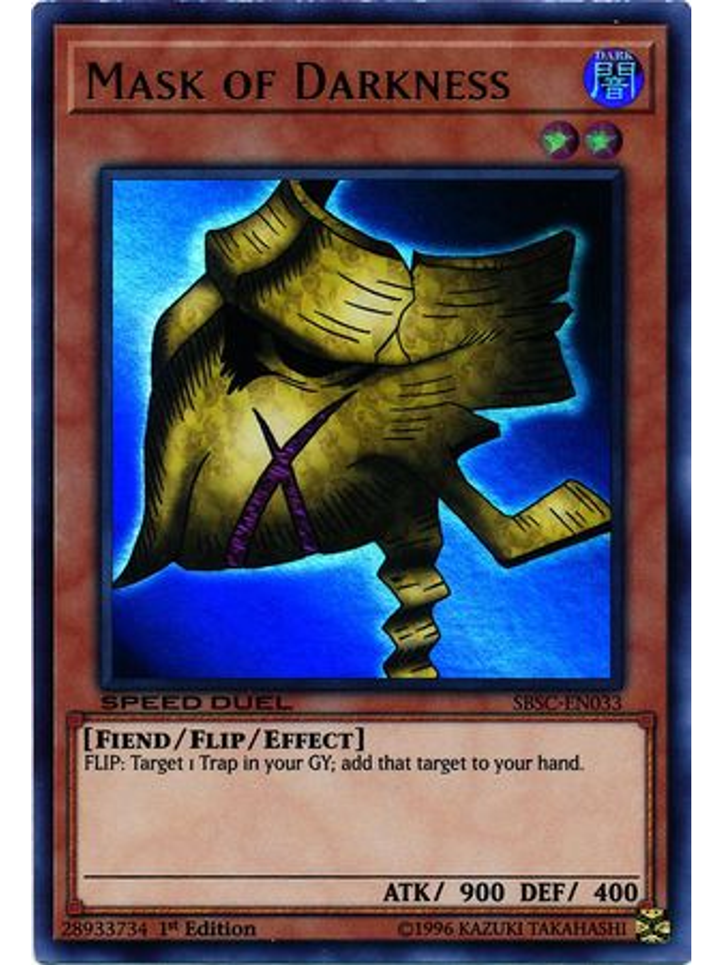 Mask of Darkness - SBSC-EN033 - Ultra Rare 1st Edition 1