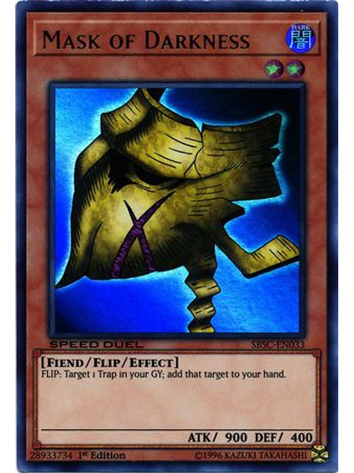 Mask of Darkness - SBSC-EN033 - Ultra Rare 1st Edition 1