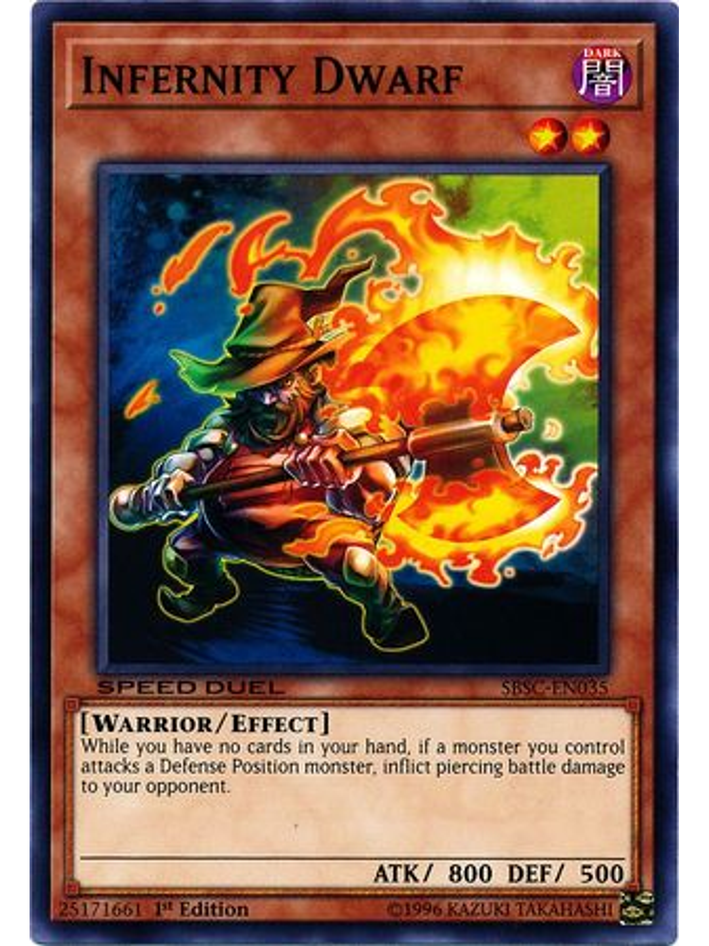 Infernity Dwarf - SBSC-EN035 - Common 1st Edition 1