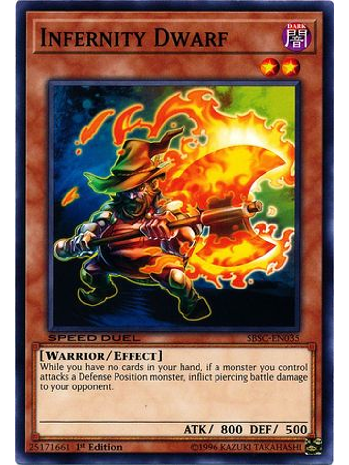 Infernity Dwarf - SBSC-EN035 - Common 1st Edition 1