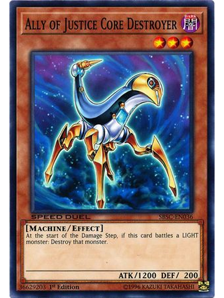 Ally of Justice Core Destroyer - SBSC-EN036 - Common 1st Edition 1
