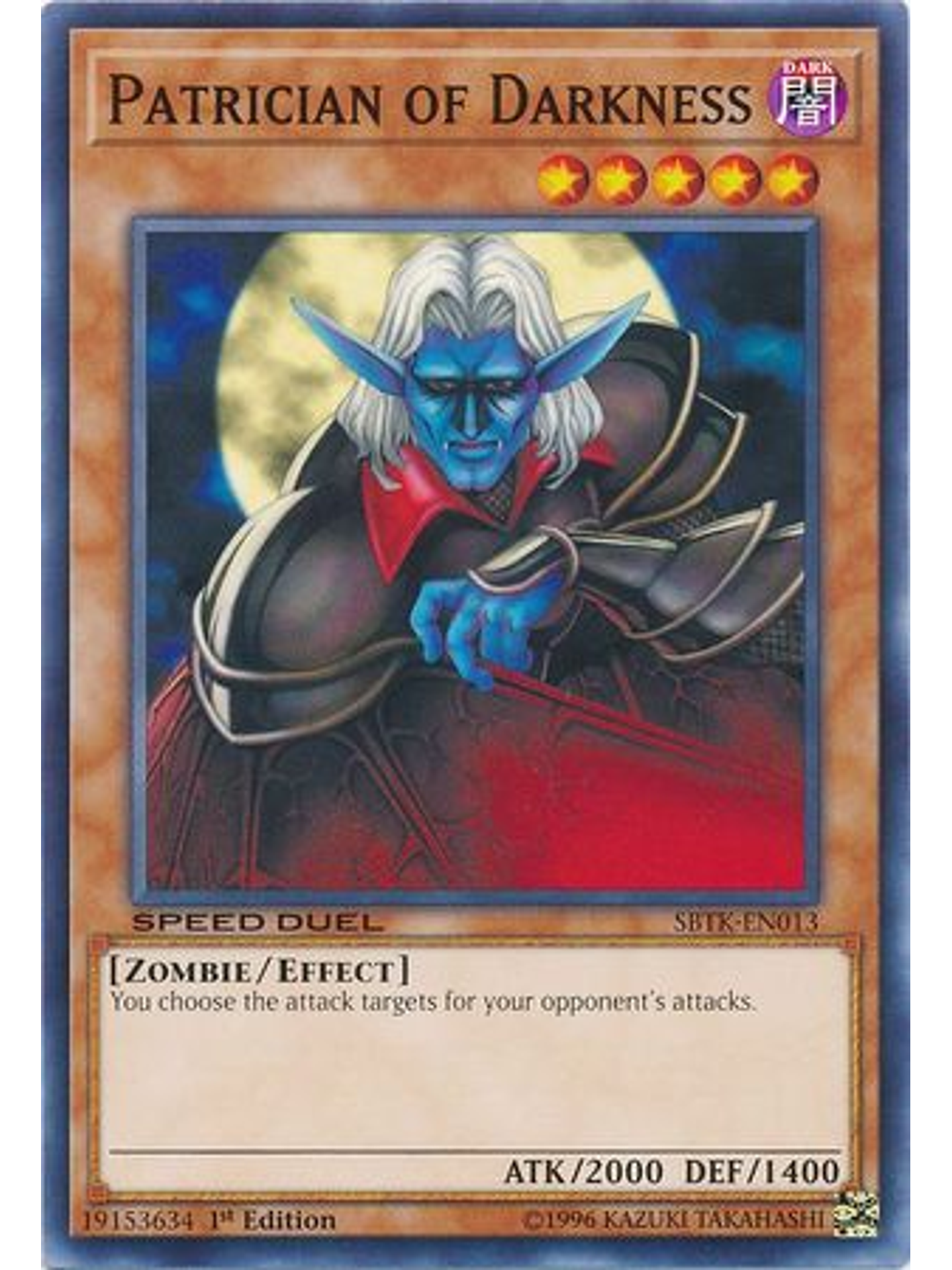 Patrician of Darkness - SBTK-EN013 - Common 1st Edition 1