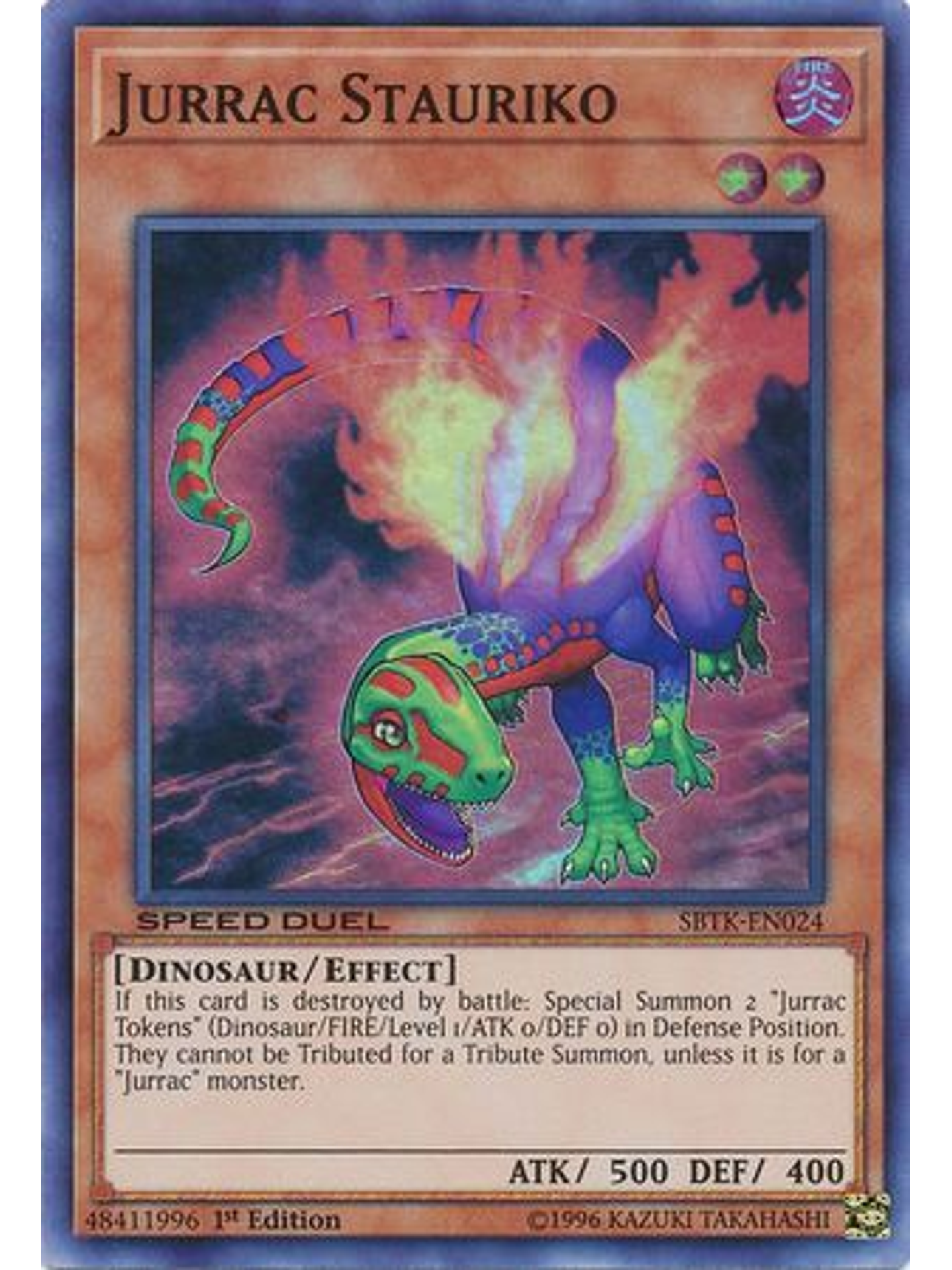 Jurrac Stauriko - SBTK-EN024 - Super Rare 1st Edition 1